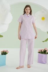 NBB Kalpli Önden Düğmeli Yazlık Pijama Takım, %100 Pamuklu - 4