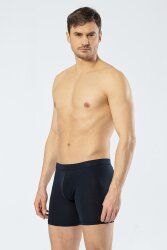 Pamuklu Likralı Bel Bantlı Uzun Erkek Boxer (1)