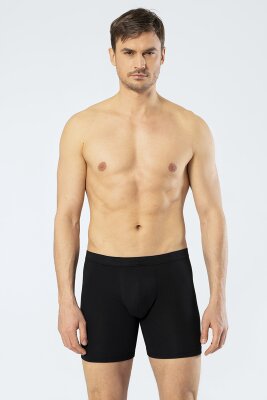 Pamuklu Likralı Bel Bantlı Uzun Erkek Boxer - 4