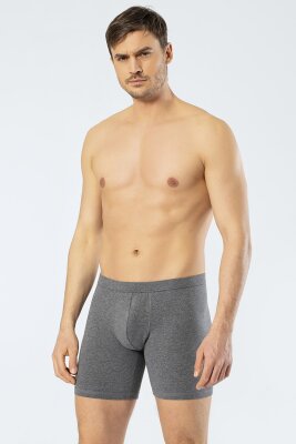 Pamuklu Likralı Bel Bantlı Uzun Erkek Boxer - 7