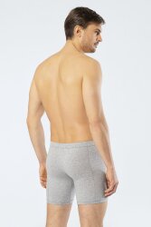 Pamuklu Likralı Bel Bantlı Uzun Erkek Boxer - 12