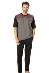 Pierre Cardin %100 Pamuk 3'lü Jakarlı Erkek Pijama Takım, Kutulu Gönderilir - Thumbnail
