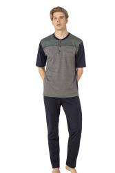 Pierre Cardin %100 Pamuk 3'lü Jakarlı Erkek Pijama Takım, Kutulu Gönderilir - Thumbnail