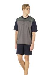 Pierre Cardin %100 Pamuk 3'lü Jakarlı Erkek Pijama Takım, Kutulu Gönderilir - Thumbnail