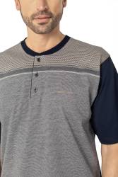 Pierre Cardin %100 Pamuk 3'lü Jakarlı Erkek Pijama Takım, Kutulu Gönderilir - Thumbnail