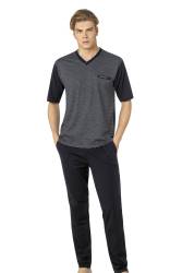 Pierre Cardin %100 Pamuk 3'lü Jakarlı Erkek Pijama Takım, Kutulu Gönderilmektedir - Thumbnail