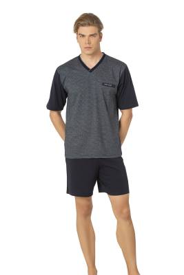 Pierre Cardin - Pierre Cardin %100 Pamuk 3'lü Jakarlı Erkek Pijama Takım, Kutulu Gönderilmektedir (1)