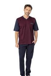 Pierre Cardin %100 Pamuk 3'lü Jakarlı Erkek Pijama Takım, Kutulu Gönderilmektedir - Thumbnail