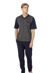 Pierre Cardin %100 Pamuk 3'lü Jakarlı Erkek Pijama Takım, Kutulu Gönderilmektedir - Thumbnail