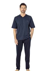 Pierre Cardin %100 Pamuk 3'lü Jakarlı Erkek Pijama Takım, Kutulu Gönderilmektedir - Thumbnail