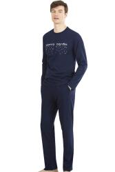 Pierre Cardin %100 Pamuk Erkek Pijama Takım, Mevsimlik Pijama, Uzunkol Pijama - 3