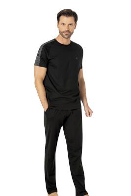 Pierre Cardin %100 Pamuk Erkek Pijama Takım,Bisiklet Yaka, Kısakol, Cepli - 1