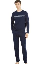 Pierre Cardin %100 Pamuk Uzun Kol Erkek Pijama Takım, Yuvarlak Yakalı Penye Pijama Takım (1)