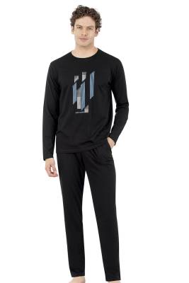 Pierre Cardin %100 Pamuklu, Cep Detaylı Erkek Pijama Takım - 4