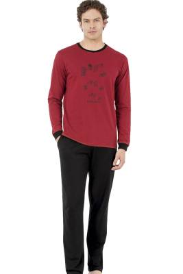 Pierre Cardin - Pierre Cardin %100 Pamuklu Erkek Pijama Takım