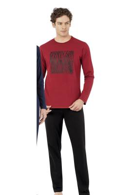 Pierre Cardin - Pierre Cardin %100 Pamuklu Erkek Pijama Takım