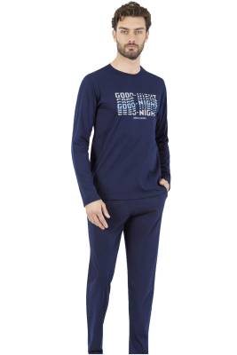 Pierre Cardin %100 Pamuklu Erkek Pijama Takım, Mevsimlik Uzunkollu - 3