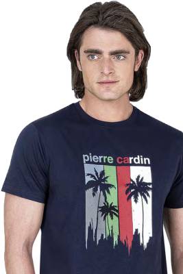 Pierre Cardin - Pierre Cardin %100 Pamuklu Tam Kalıp Pijama Takım, Erkek T-shirt Pantolon Takım, Ceplidir (1)