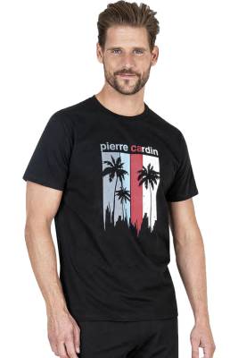 Pierre Cardin %100 Pamuklu Tam Kalıp Pijama Takım, Erkek T-shirt Pantolon Takım, Ceplidir - 6