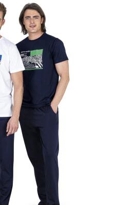 Pierre Cardin %100 Pamuklu Yazlık Erkek Pijama Takım, ceplidir - 4