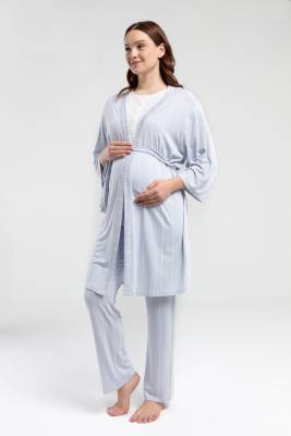 Pierre Cardin 3'lü Yazlık Lohusa Pijama Takım - 3