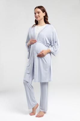 Pierre Cardin 3'lü Yazlık Lohusa Pijama Takım - 3
