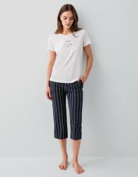 Pierre Cardin Kadın Çizgili Cepli Kapri Pijama Takımı %50 Pamuk %50 Modal – Kısa Kollu Tişört, Rahat Kesim - 6