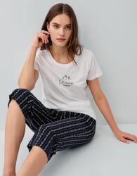 Pierre Cardin Kadın Çizgili Cepli Kapri Pijama Takımı %50 Pamuk %50 Modal – Kısa Kollu Tişört, Rahat Kesim - 5