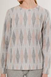 Pierre Cardin Baklava Desenli Kışlık Kadın Pijama Takım - Thumbnail