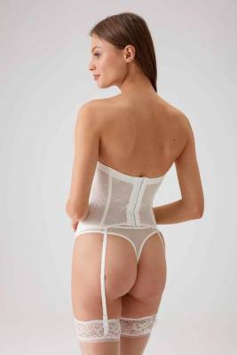 Pierre Cardin Balenli Desteksiz Jartiyer Büstiyer String Çorap Takım - 4