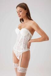 Pierre Cardin Balenli Desteksiz Jartiyer Büstiyer String Çorap Takım (1)