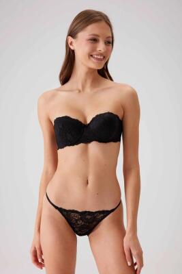 Pierre Cardin Balenli Straplez Push Up Destekli Sütyen Takım - 12