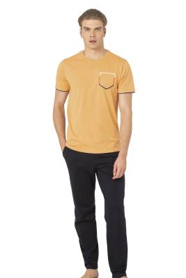 Pierre Cardin, Bisiklet Yaka, Erkek Penye Yazlık Pijama Takım, %100 Pamuk - 5