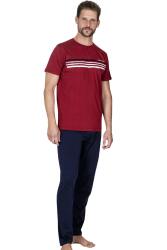 Pierre Cardin Bisiklet Yaka Kısa Kol Tam Kalıp Erkek Pijama Takım, %100 Pamuk, Ceplidir - 3