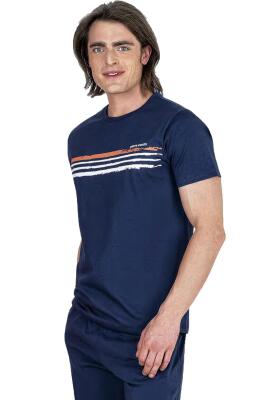 Pierre Cardin Bisiklet Yaka Kısa Kol Tam Kalıp Erkek Pijama Takım, %100 Pamuk, Ceplidir - 6