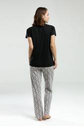 Pierre Cardin Büyük Beden Kadın Pijama Takım, Viskon Kumaş - Thumbnail