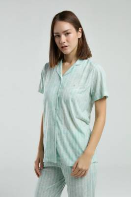 Pierre Cardin Cepli, Gömlek Yaka, Düğmeli, Kısakollu, Kutulu, Yazlık Pijama Takım - 3