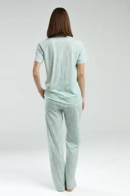 Pierre Cardin Cepli, Gömlek Yaka, Düğmeli, Kısakollu, Kutulu, Yazlık Pijama Takım - 4