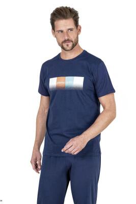 Pierre Cardin Cepli, Kısakol, Yazlık Erkek Pijama Takım, %100 Pamuk - 2