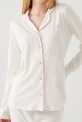 Pierre Cardin Çeyize Uygun Kutulu Kadın Pijama Takım, %50 Modal %50 Pamuk, Uzunkol Mevsimlik Kadın Pijama Takım - Thumbnail