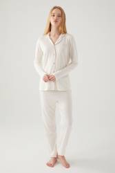 Pierre Cardin Çeyize Uygun Kutulu Kadın Pijama Takım, %50 Modal %50 Pamuk, Uzunkol Mevsimlik Kadın Pijama Takım  - 9