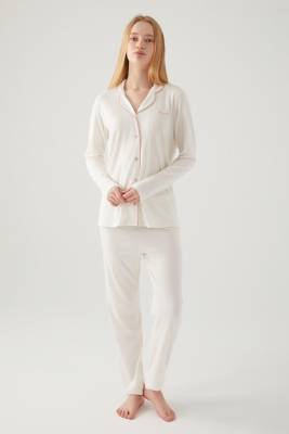 Pierre Cardin Çeyize Uygun Kutulu Kadın Pijama Takım, %50 Modal %50 Pamuk, Uzunkol Mevsimlik Kadın Pijama Takım  - 9
