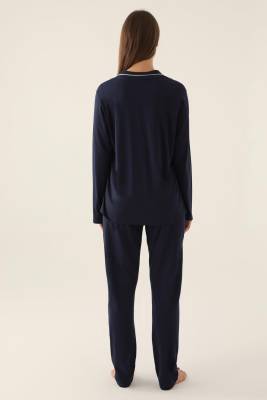 Pierre Cardin Çeyize Uygun Kutulu Kadın Pijama Takım, %50 Modal %50 Pamuk, Uzunkol Mevsimlik Kadın Pijama Takım  - 16
