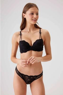 Pierre Cardin Çeyizlik Desteksiz Balenli Sütyen Takım, Balenli ve Dantelli Boş Kaplı Sütyen Takım - 10