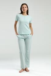 Pierre Cardin Düğmeli Yaka Kaşkorse Kadın Viskon Pijama Takım, Cep Detaylı - 1