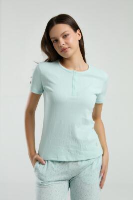 Pierre Cardin Düğmeli Yaka Kaşkorse Kadın Viskon Pijama Takım, Cep Detaylı - 2