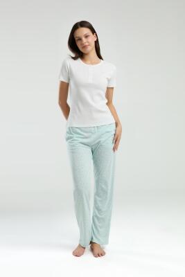 Pierre Cardin Düğmeli Yaka Kaşkorse Kadın Viskon Pijama Takım, Cep Detaylı - 6