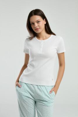 Pierre Cardin Düğmeli Yaka Kaşkorse Kadın Viskon Pijama Takım, Cep Detaylı - 7