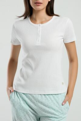 Pierre Cardin Düğmeli Yaka Kaşkorse Kadın Viskon Pijama Takım, Cep Detaylı - 9