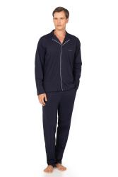 Pierre Cardin Erkek %100 Pamuklu Düğmeli Uzun Kollu Kutulu Çeyizlik Pijama Takımı – Klasik Yaka, Rahat Kalıp - 1
